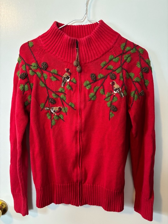 Coldwater Creek Sweaters - Vintage Coldwater Creek Women’s Small Red Cottagecore Coquette Feminine Sweater